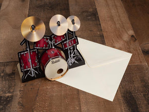 Drum Set design. unique hand crafted drum set can easily be assembled, individually wrapped and includes envelope. made in England. Weight 0.10 lb